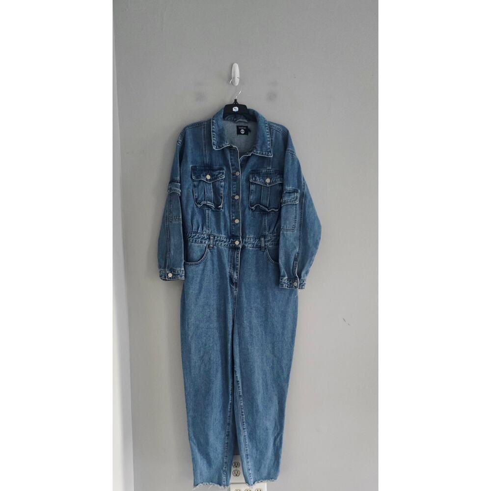 Boohoo Denim Romper Size 14 - Picture 3 of 3